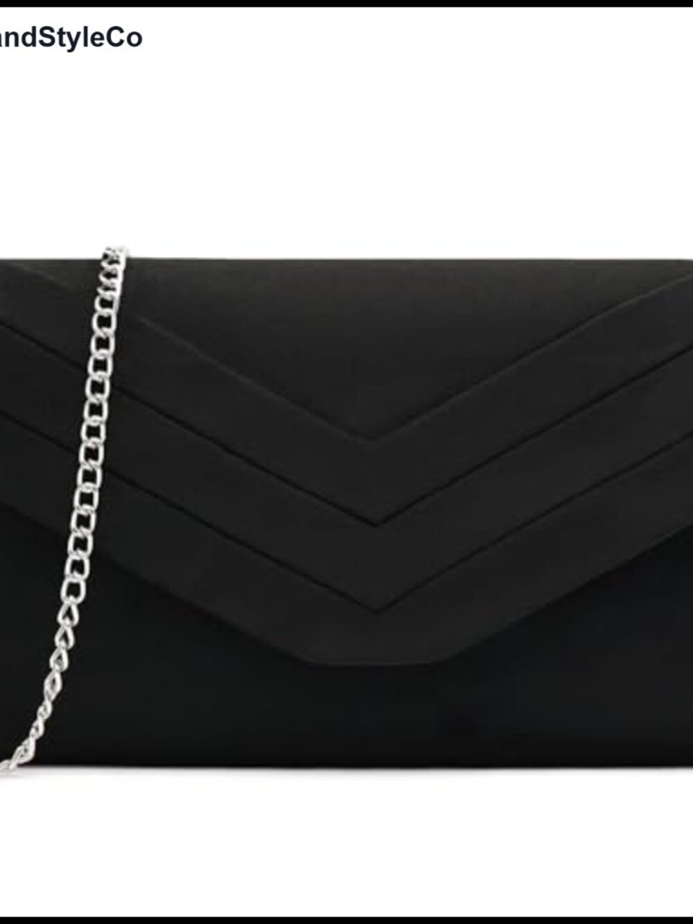 Suede Pleated Envelope Clutch Evening Bag Wedding Purse with Chain